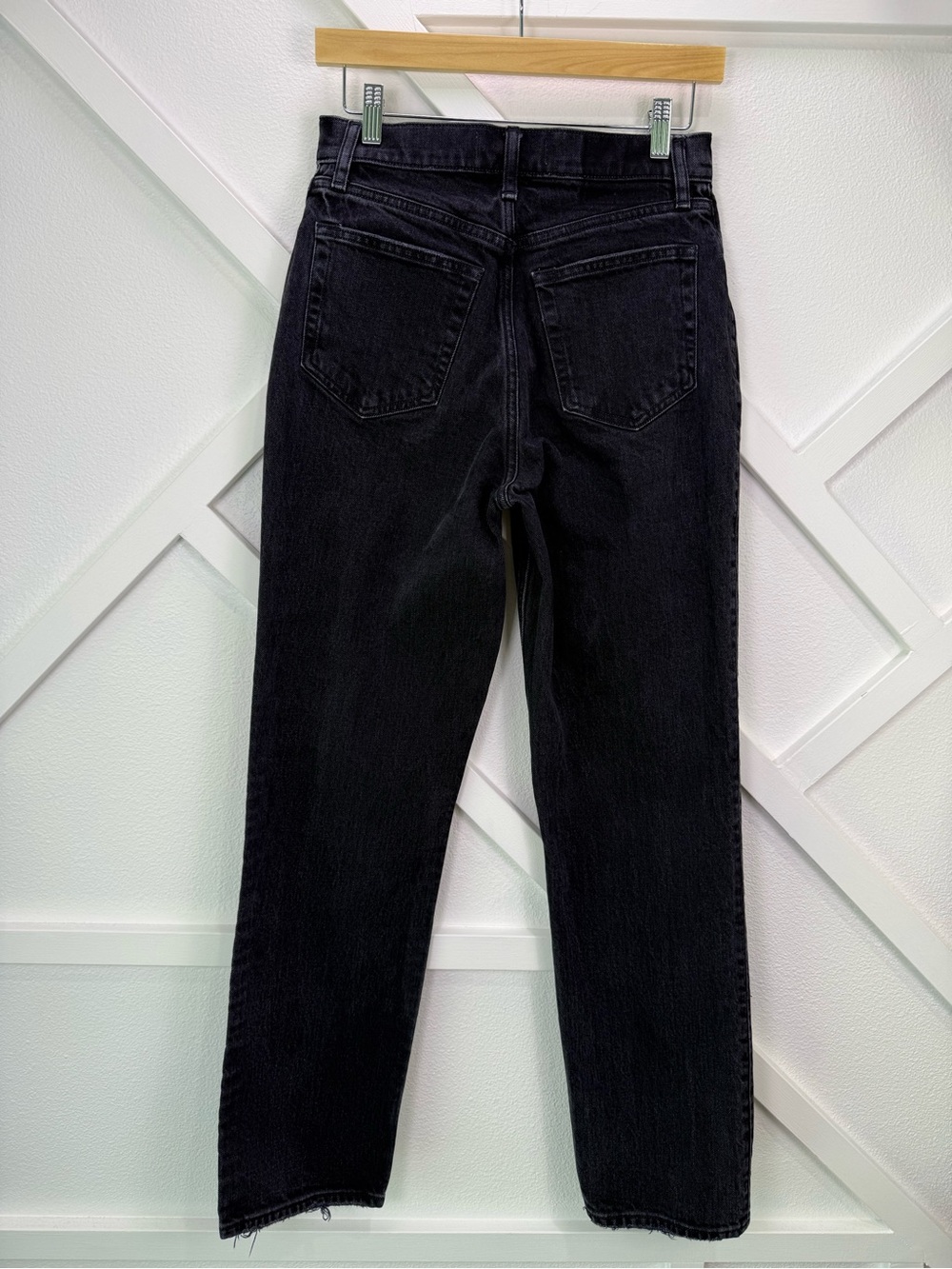 Abercrombie & Fitch The 90s Straight Ultra High Rise Washed Black Size 27 - Picture 5 of 10